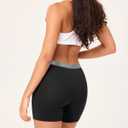 BAMBOO COOL Womens BoyShorts Underwear Full Coverage Ladies Panties High Waisted Boxer Briefs Breathable Stretch 5 Pack (Black, L)