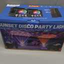 2-Pack Sunset Lamp Disco Ball Party Lights - Sound Activated LED Strobe & Stage Lights for Home Parties, Weddings, Bars, Clubs, Karaoke, Halloween, Christmas & Wall Dcor (Enhanced Dual Lighting Set)