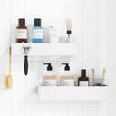Kitsure Large Shower Caddy - 2 Pack Adhesive Shower Organizer, Rustproof Stainless Steel Shelves, No-Drill Bathroom Organizers and Storage, White