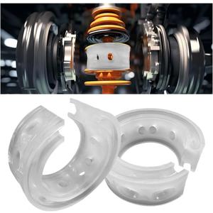 2PCS Car Suspension Shock Absorber, B Type Rubber Spring Booster Auto Buffers Power Cushion, Universal Car Spring Bumpers (B Type)