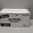 Black Trash Bags, 13 Gallon - Case Pack of 320 - For Home, Kitchen, Office & Everyday Use