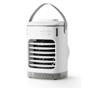 Portable Air Cooling Fan, Mobile Air Conditioners, 4 Speed Quiet Misting Fan with Timer 7 Color LED USB Air Cooler Fans for Bedroom Office Desk Outdoor