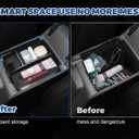 2026 Upgrade Center Console Organizer fit for 2025 2026 Ford Bronco 4 Door Bronco Center Console Storage with Rubber Mats for Ford Bronco 2025+ Storage Accessories|Not for 2 Dooor/Manual/Sport Model|