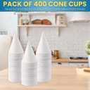 Smygoods Disposable White Paper Cone Cups (Pack of 400-4.5 oz) Eco-Friendly, Leak-Proof, Ideal for Events, Water Coolers, Quick Hydration & Efficient Cleanup