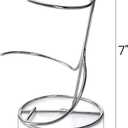 Eorbow 4 Packs Single Wine Rack Countertop, Silver Metal Small Wine Holder, Floating Wine Bottle Holder for Wine Bottle Storage, Cabinet, Pantry, Unique Tabletop Wine Rack as Gifts for Wine Lovers