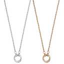 uxcell 2 Pcs Eyeglass Holder Necklace Ring, AntiLost Sunglasses Neck Strap Eyeglasses Chain Holder Soft Portable Eye Glasses Lanyard with Alloy Ring for Women and Men, White, Gold