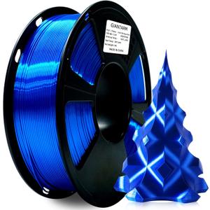 GIANTARM 3D Printer Filament, Silk Blue, 1Kg(2.2lbs) Spool, 1.75mm Dimension Accuracy +/- 0.03mm, 3D Printing Filament