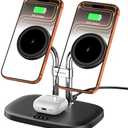 SwanScout Wireless Charger for iPhone Air/17, SwanScout 706M, Dual Magnetic Charger for iPhone 16/15/14/13/12 Series, Charging Station for AirPods Pro 3/2, AirPods 4/3rd (Black)