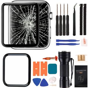 Compatible with Apple Watch SE 40 mm Screen Replacement - Front LCD Glass Lens Replacement Watch Screen Repair Kit & Watch Glass Repair(No LCD Screen and Touch Digitizer)