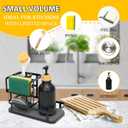 Kitchen Sink organizer with diatomite stone and High dish brush holder,2 Tier Large kitchen sink caddy organizer for Kitchen Sink Accessories & Countertop Organizer.