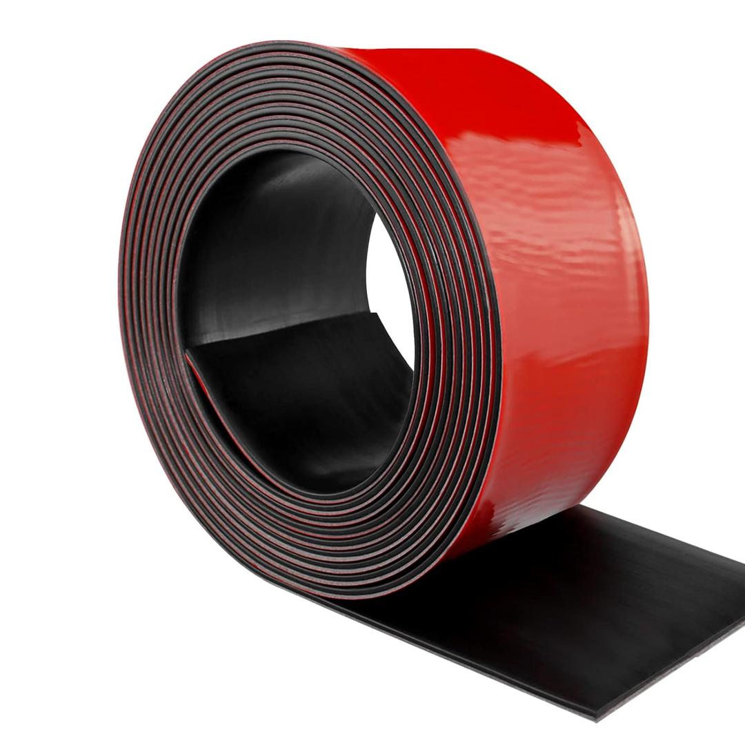 Neoprene Rubber Strips Self Adhesive Solid Rubber Sheets, Rolls & Strips for DIY Gaskets Crafts Pads Seals Warehouse Flooring Neoprene Sheet with Adhesive Backing (3" Wide x 1/8" Thick x 20' Long)