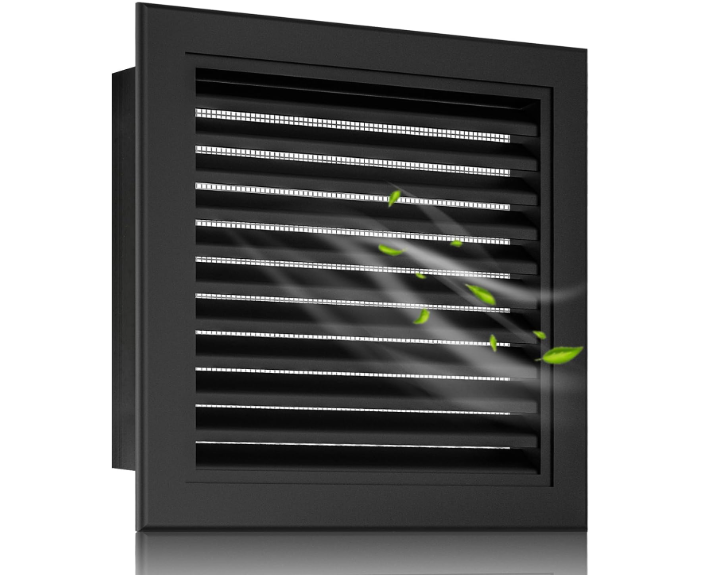 18" x 18" Aluminum Gable Vent with Screen - Stylish Louvered Vents for Effective Attic and Shed Ventilation - Essential Home Improvement, Vent Opening: 16" x 16"