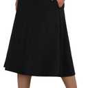 ANIVIVO Women's Midi Length Skorts Skirts with Pockets Modest Skirts 28" Long Knee Length Athletic Skorts L