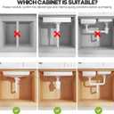 1 Pack Expandable Under Sink Organizers And Storage With Upgrade Ball-Bearing Slide Tracks,2-Tier Pull Out Under Cabinet Organizer Height Adjustable,Slide Out Under Sink Drawers-Black(Patent Pending)