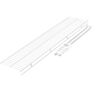 Rubbermaid Direct Wall Mount Closet Shelf, 4 Ft. Wide, Mounting Hardware Kit Included, White, Wire Shelving Organizer System for Home/Laundry/Bathroom/Mudroom/Pantry/Linen Closet