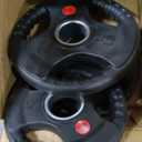 Fitvids 2 Inch Olympic Barbell Weight Plates Set, 255 LB(2.5-45 LB) Barbell Weight Set for Home Gym Strength Training, Rubber Coate Design