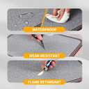 Livtribe AC 110V Heated Floor Mat for Foot, Gray Carbon Crystal Heating Pad, Electric Heated Foot Warmers for Office, Home