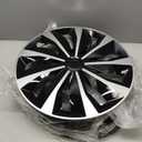 Hubcap Wheel Covers Replacement R16 Size Hub Caps Universal-Fit Steel Wheel Rim Cap ABS Tire Cover for Most Cars Trucks SUV Sedans -Set of 416-inchSilver-Black