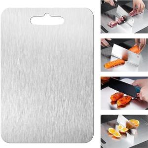 Titanium Cutting Board - 2025 New Upgrade 100% Pure Titanium Cutting Boards for Kitchen Double Sided Titanware Cutting Board,Hygiene Durable Dishwasher Safe Chopping Board(16x10)