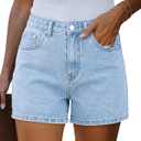 EMMIOL Jean Shorts Womens High Waisted Stretchy Jorts Summer (M)