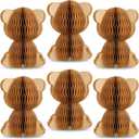 Yeaqee 6 Pcs 3D Bear Honeycomb Centerpieces Paper Bear Baby Shower Decorations Table Centerpieces Decorations with Magnetic Closure for Birthday Party favors