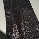 MODFUNS Black Glitter Wedding Arch Cover 7.2 FT Spandex Sequin Arch Covers Stretchy Backdrop Sequin Arch Cover Backdrop Fabric Glitter Arch Cover Glitter for Graduation Celebration Party Decor