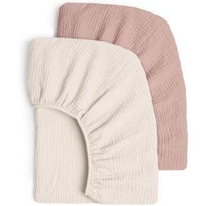 Lulu Moon Muslin Crib Sheets - Fitted Crib Mattress Sheets for Boys and Girl - 28"x 52", 2 Pack