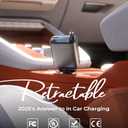 LISEN Retractable Car Charger, for Gifts for Him Her, Cars Adapter USB C Fast Charger, Car Accessories Gadgets for Men Women Travel Essentials Gift for iPhone 17 Pro Max 16 15 14 13 12, Samsung S26 (Grey)