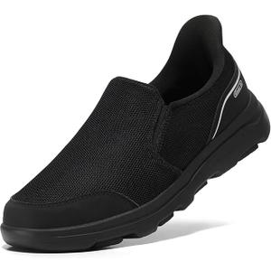 STQ Mens Slip on Shoes Hands Free Orthopedic Shoes for Plantar Fasciitis Comfortable Walking Shoes, Size: 10