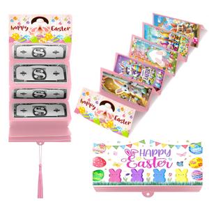 Easter Money Envelopes For Cash - 10 Slots Cash Gift Card Holders Surprise Envelope, Birthdays, Parties,Fun Creative Money Gift Idea for Women, Men, Kids, Teens, Parents, Friends (Pink, 1Pcs)
