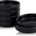 Ceramic Soy Sauce Dish,3.5 Inch Dipping Bowls Side Dishes Set of 6, Small Appetizer Pinch Dip Bowls for Condiments, Sushi, Ketchup, BBQ (Black)