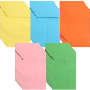 Small Envelopes Cash Envelopes Colored Money Envelopes Small Coin Envelopes 2.4"3.5" Mini Little Seed Envelope for Coin Cash Check Budget Item Keys Stamps Seeds
