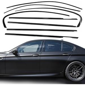 Stainless Steel Window Trim Chrome Delete for 2011-2016 BMW F10 528i 535i 550i Black Window Trim Blackout Kit