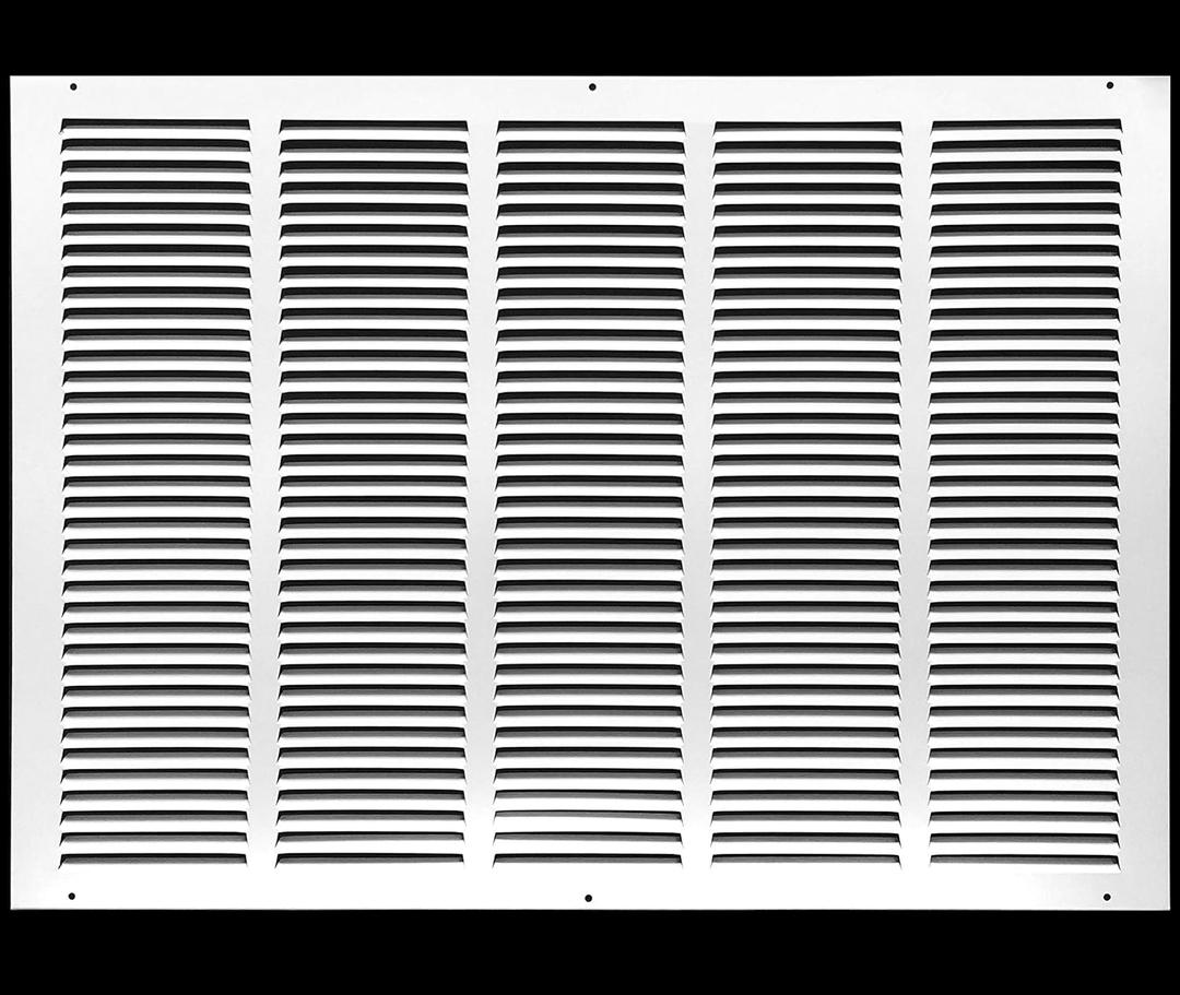 HVAC Premium 25"w X 20"h Steel Return Air Grilles - Sidewall and Ceiling - HVAC Duct Cover - White [Outer Dimensions: 26.75"w X 21.75"h]