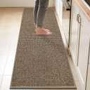 BEQHAUSE Kitchen Runner Rugs 24"x84", Non-Slip Kitchen Mats for Floor, Super Absorbent and Stain Resistant Kitchen Rug, Machine Washable Rugs for Kitchen, Hallway, Laundry & Sink, Taupe