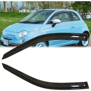 4pcs Original Shatterproof Rainproof Side Window Wind Deflectors for 2011-2017 Fiat 500,Rain Guards,Window Visors for Cars,Vent Deflector 92385