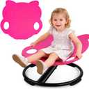 Spinning Chair for Autistic Kids,Sensory Toys for Kids with Autism,Training Body Coordination and Balance,Upgraded Owl Swivel Shape Sit and Spin Sensory Toys Indoor Outdoor,Friendly for 3+ (Pink)