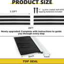 DoubleFill 3" Roll up Garage Brush Seal for Top, 2 Pack 10ft Long Garage Door Seal Nylon Brush with Aluminum Track No-Drill 45deg Holder for Commercial, Corrugated, Sliding Barn, Hangar Doors