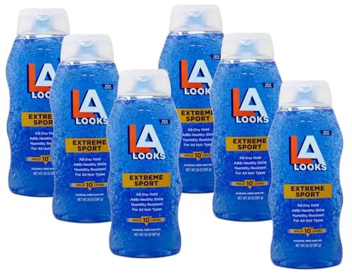 L.A. Looks Sport Xtreme Hold Gel, Hold Level 10+, 20-Ounce