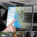 Tablet Air Vent Car Mount, AC Vent Tablet Phone Holder for Car [Upgrade Clip Never Shake] for iPad Pro Air Mini, Galaxy Tab, Kindle, Fire, iPhone 16 15 Pro Max, 4-12.9"