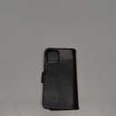 DuckSky for iPhone 12/12 Pro 6.1" Genuine Leather Wallet case RFID Blocking4 Credit Card HolderReal Leather Flip Folio Book Phone case Protective Cover Women Men for Apple 12 case Black