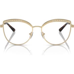 Michael Kors MK3072 Napier Prescription Eyewear Frames, Light Gold/Crystal Insert/Demo Lens, 54 mm