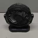 Gaiatop Portable Camping Fan with LED Lantern, Power Display 360 Head Rotation, Hanging Hook for Tent, 3 Speed Quiet Rechargeable, 4000mAh Battery Operated USB Fans for Indoor Outdoor Travel Black