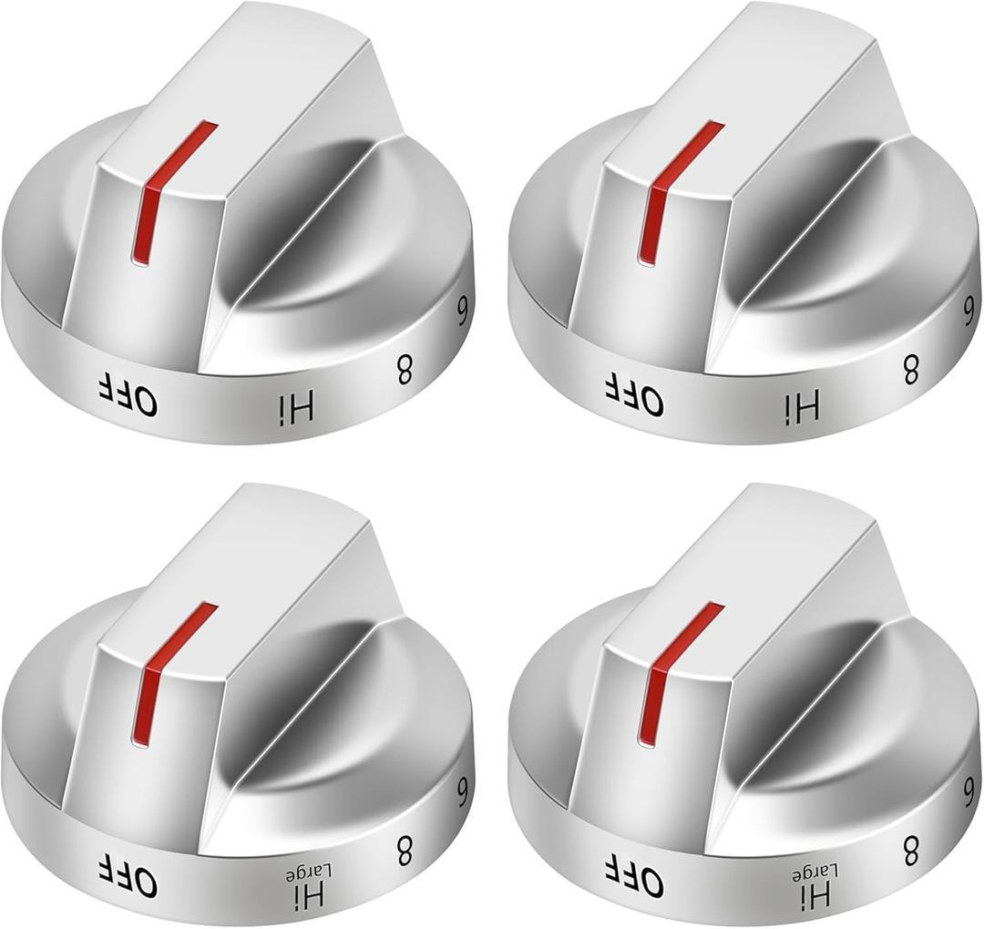 4 PACK DG94-03500A/Z OEM Stove Knob Replacement Replaces DG94-03500A DG94-03500U DG94-03500W Electric Gas Range Knobs Fit for Sam-sung NX60T8111SS NX60T8311SS NX60T8711SS