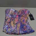 Tommy Hilfiger Women's Halter Bandeau Tankini Top (Blue Multi) S