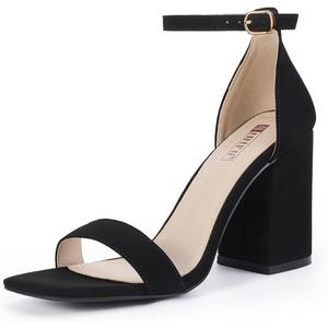 IDIFU IN3 Chunky Block Heels Wedding Party Dress Heeled Sandals US Women's 8