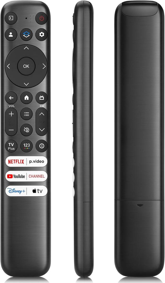 Replacement Only for TCL Google TV Remote Control,RC813 Compatible with TCL QM8/QM7/S5/S4/S3/Q7/Q6/Q5 4K UHD HDR LED QLED QD-Mini LED Full-HD Smart TVs (black)