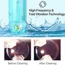 Contact Lens Cleaner, Portable Soft Contact Lens Cleaning Machine with USB Charger, Automatic Vibration Contact Lenses Cleaner Case for Traveling (Blue)