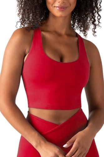 YITTY Active Women's UltraLuxe Built-in Bra Tank Top, Athleisure, 4-Way-Stretch Large