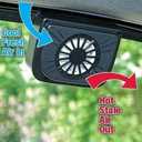 Solar Powered Car Ventilator Window Solar Exhaust Radiator Fan, Window Windshield Auto Air Vent Cooling Fan System Cooler, 15 * 11 * 6CM